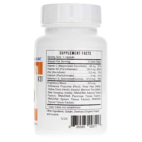 Systemic Formulas Ga Adrenal closeup with label emphasizes herbal balance and mineral balance.