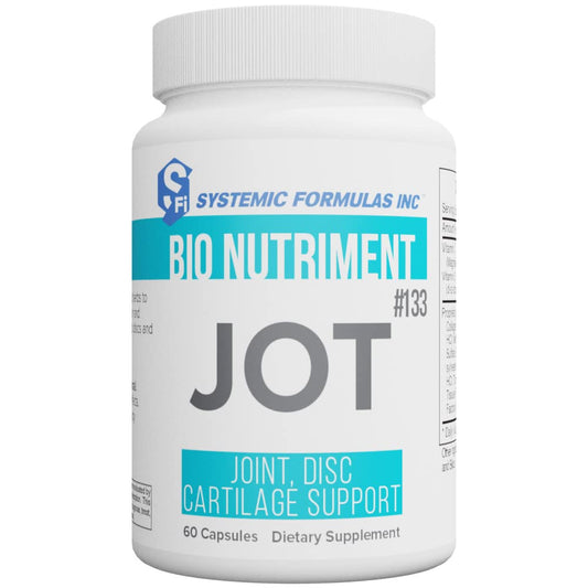 Systemic Formulas JOT bottle front view highlighting joint support nutrients