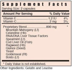 Systemic Formulas Liver 60 capsules gall bladder visual highlighting potential digestive support