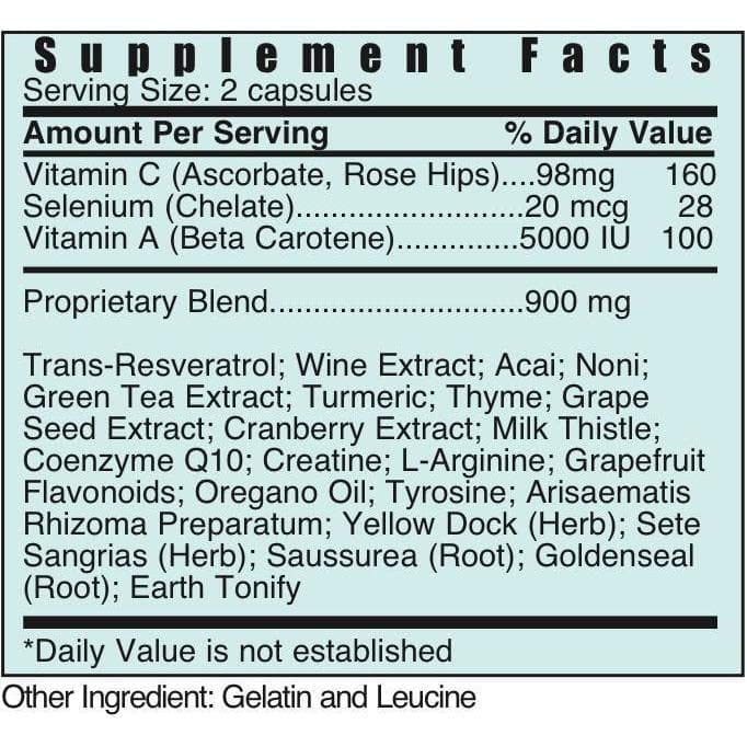 ROX capsules in hand suggest on-the-go antioxidant support.