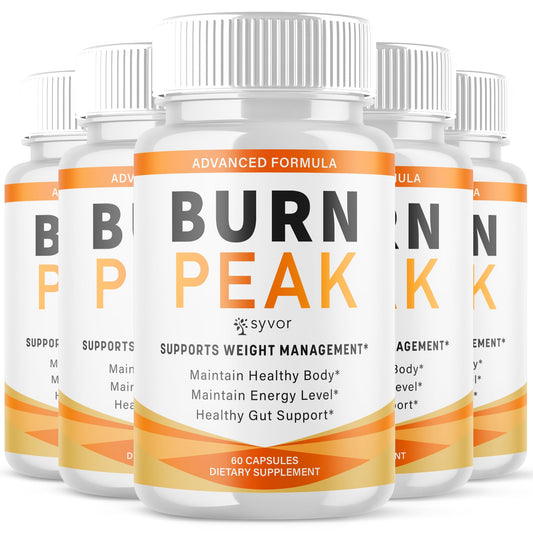 Syvor Burn Peak 5-pack bottle-packshot shows easy daily use for an active lifestyle