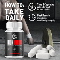 Capsules on table imply a quick daily wellness routine.
