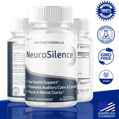 Syvor Neurosilence capsules close-up, daily wellness option.