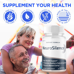 Syvor Neurosilence natural ingredients highlighted on packaging.