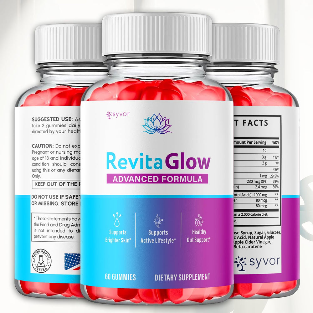 Syvor RevitaGlow Gummies bottle displayed for daily use