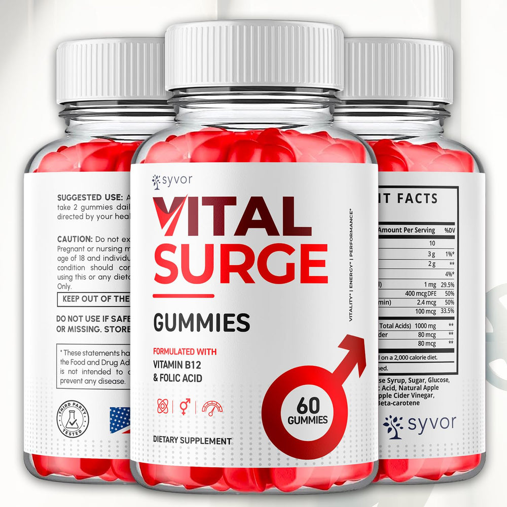 Syvor Vital Surge Advanced Formula bottle featuring max-strength blend for active lifestyles