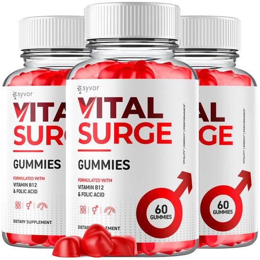Syvor Vital Surge gummies front label highlighting 1000mg strength for daily support