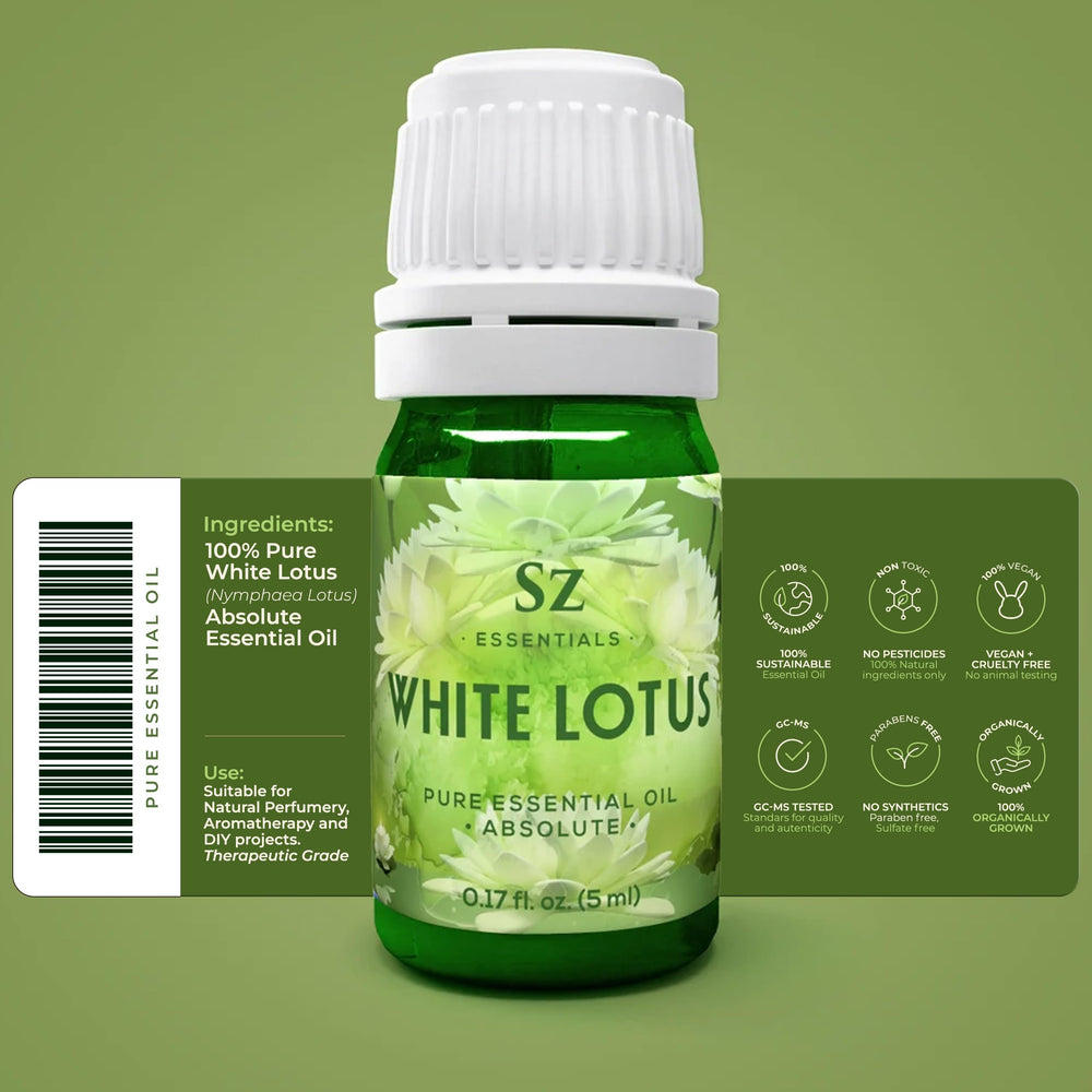 Sz Essentials Lotus Wh diffuser drops deliver a quick aroma boost for rooms
