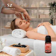 Sz Essentials Rose Absolute Oil with Rosa Damascena, Bulgarian roses, for mood enhancement.