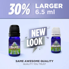 Sz Essentials sandalwood oil dropper for precise aromatherapy use.