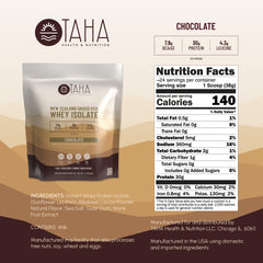 Shaker with chocolate whey isolate mix for post-workout shake