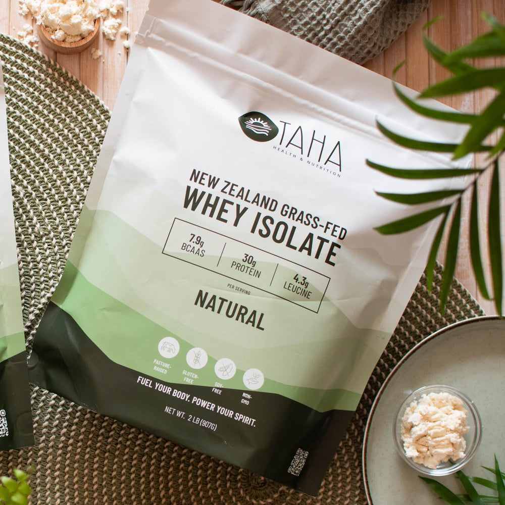 Grass-fed New Zealand dairy source boosts whey protein with natural nutrients and fats.