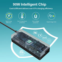 TAIFU 90W adapter output connector for S9 AutoSet compatibility, secure connection