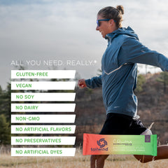 Close-up Tailwind Endurance Fuel label highlighting clean ingredients