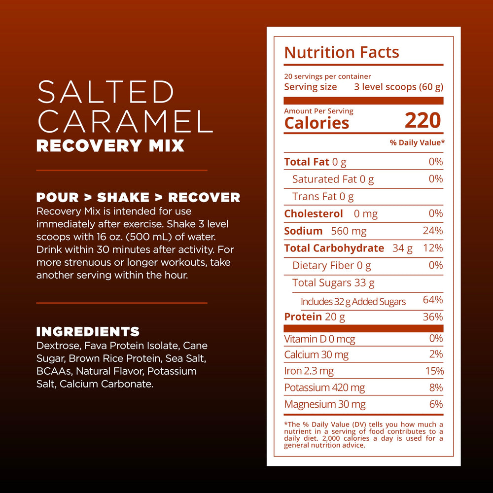 Tailwind Recovery Mix chocolate flavor in shaker for recovery.