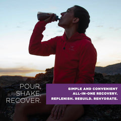 Tailwind Recovery Mix ingredients panel showing protein, carbs, and electrolytes
