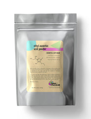 Talsen Ethyl Ascorbic Acid Powder bottle close-up, demonstrating stable Vitamin C for skin.