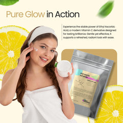 Talsen Ethyl Ascorbic Acid Powder scoop display shows easy measuring for serums.