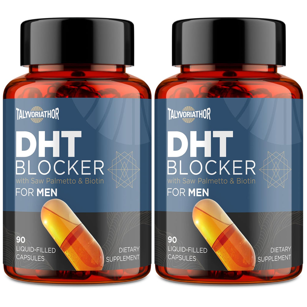Talyvoriathor DHT Blocker bottle displayed for hair health support.