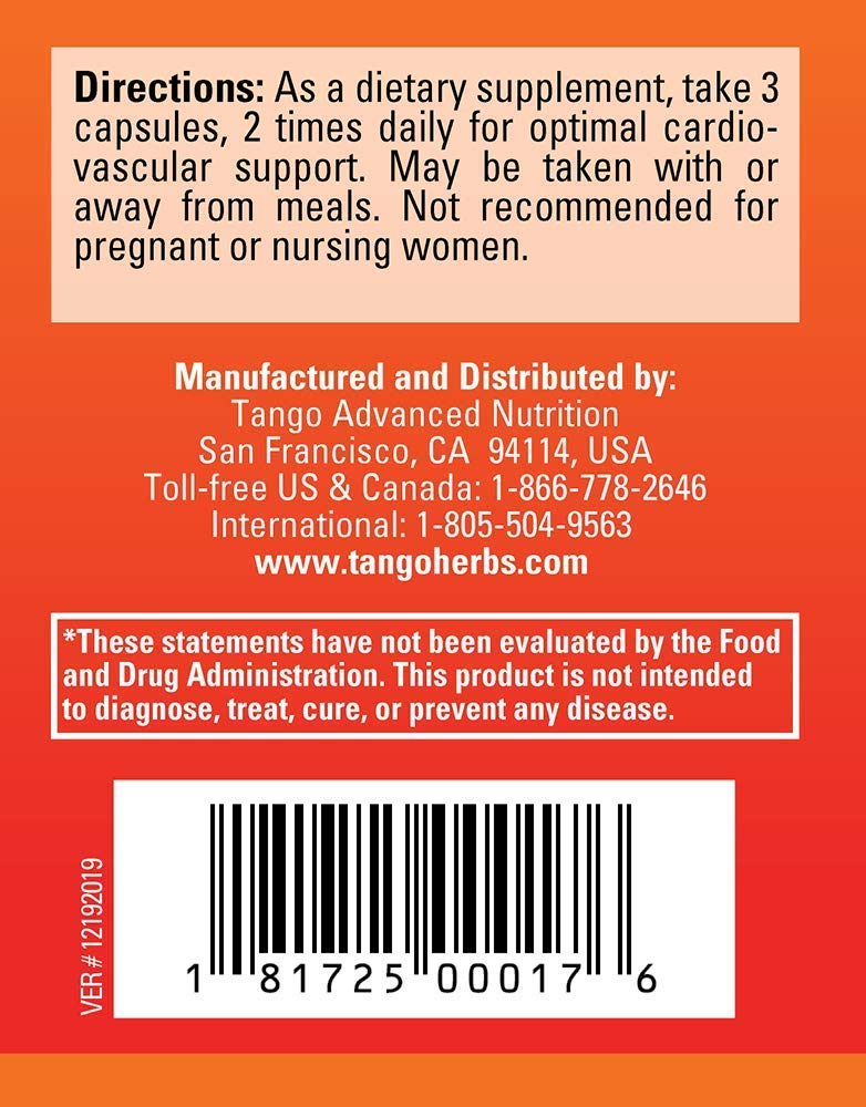 Tango CardioPhase box packaging on a kitchen counter indicating daily heart support.