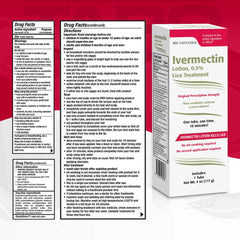 TARO Ivermectin Lotion insert leaflet guiding single-use application.