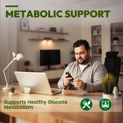 GLP-1 support label angled view for metabolic rhythm balance