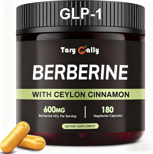 Tary Nally liposomal berberine bottle highlighting advanced absorption benefits.