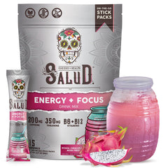 Taste Salud dragon fruit stick-pack ready to mix for a clean-energy boost