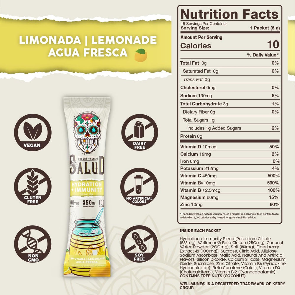 Taste Salud elderberry-immunity powder highlights elderberry extract in a convenient stick-pack