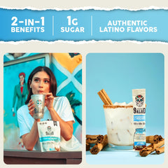 Taste Salud electrolytes powder shown in a glass for quick hydration after workouts.