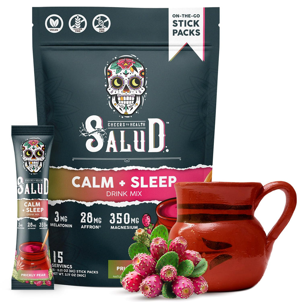 Taste Salud Sleep Mix being stirred for a calming nightly routine.