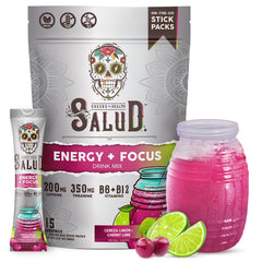 Taste Salud two-in-one energy and focus powder packets for on-the-go use