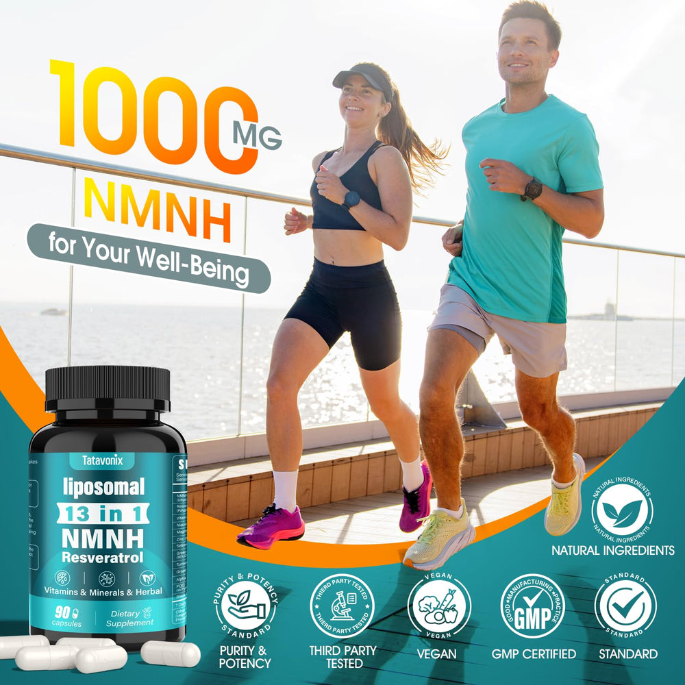 Tatavonix NMNH ingredients blend highlighting NMNH, Resveratrol, and PQQ.
