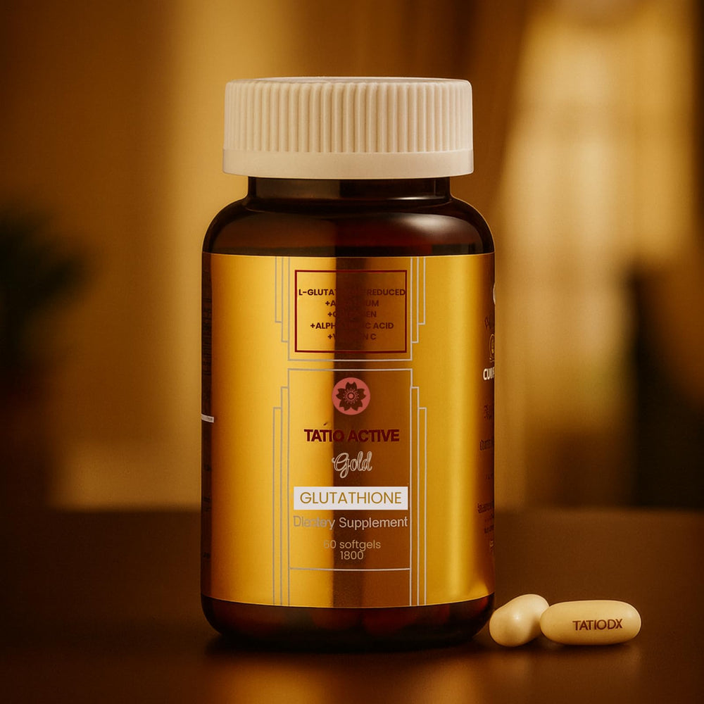 Packaging of Tatiomax New Gold showing premium design and GMP safety