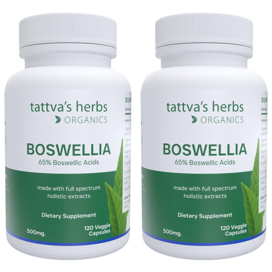 Tattva's Herbs Boswellia Serrata 500mg bottle – premium extract for potential joint support.
