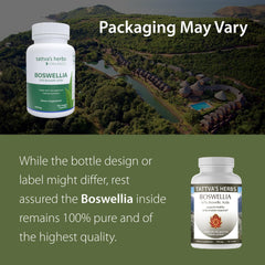 Tattva's Herbs Boswellia Serrata bottle label highlights vegan formulation.