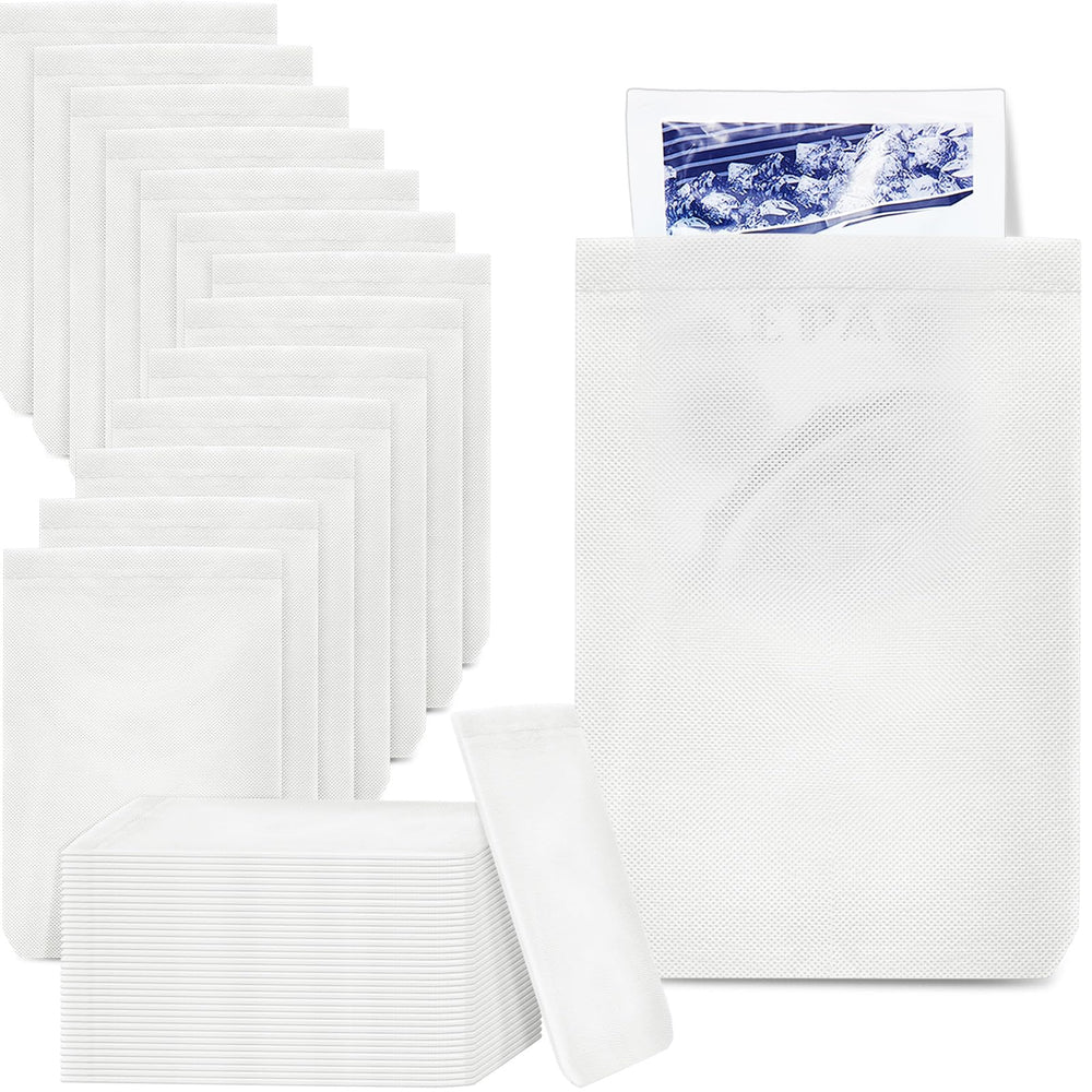 Tatuo disposable hot cold pack sleeves protect skin during cold therapy.