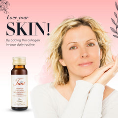 TAUT Liquid Collagen supports joints and bones as part of routine.