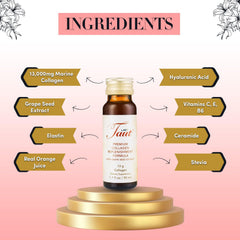 TAUT Liquid Collagen pour shot captures easy daily use and absorption.
