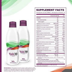 Close-up pour of Vale30 liquid showing easy daily uptake.