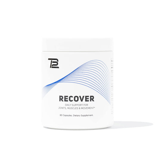 TB12 Recover bottle being poured for an evening recovery routine