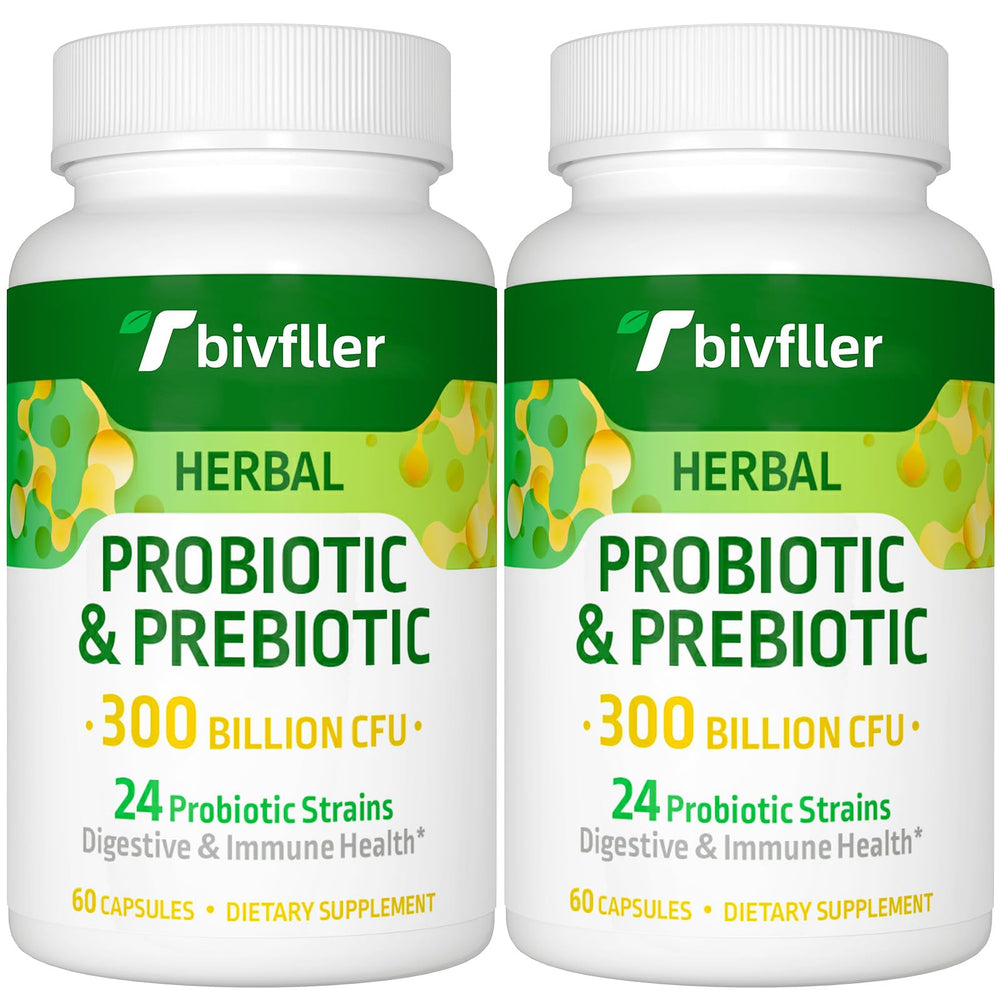 Tbivfller Probiotics bottle featuring a 300B CFU formula for daily digestive support