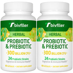 Tbivfller Probiotics bottle featuring a 300B CFU formula for daily digestive support