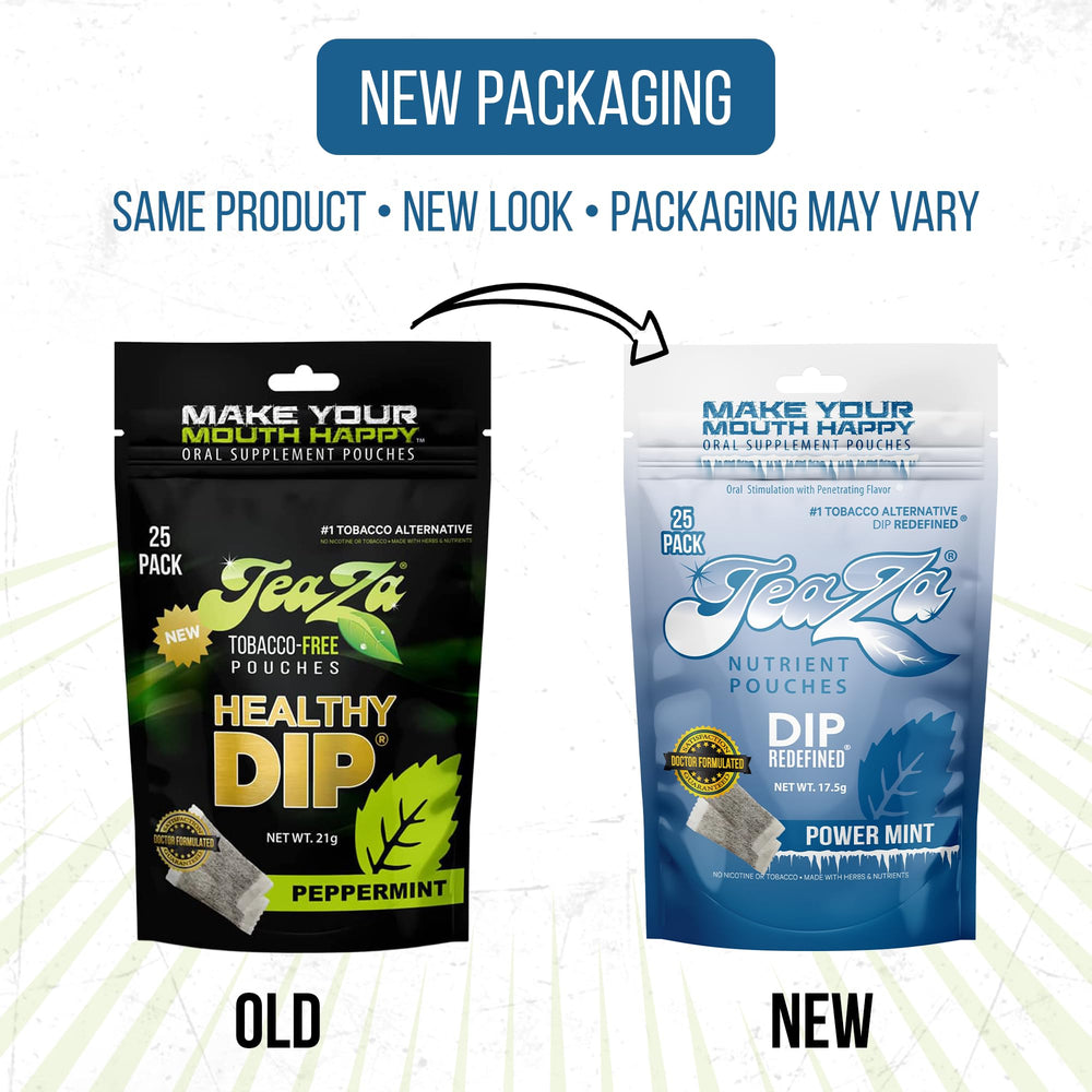 TeaZa Energy ingredients highlighting green tea and B-vitamins for energy.