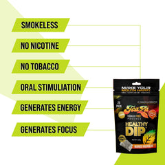 TeaZa Energy Mango Habanero pack back displays ingredients and allergen info for informed use.