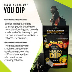 TeaZa Energy Pouches Mango Habanero outer-pack shown for convenient tobacco-free use.
