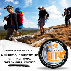 TeaZa Energy Pouches ideal for outdoor breaks and quick refreshment.
