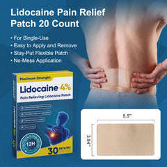 Teemofe Lidocaine patch sealed pouch preserves potency and freshness.
