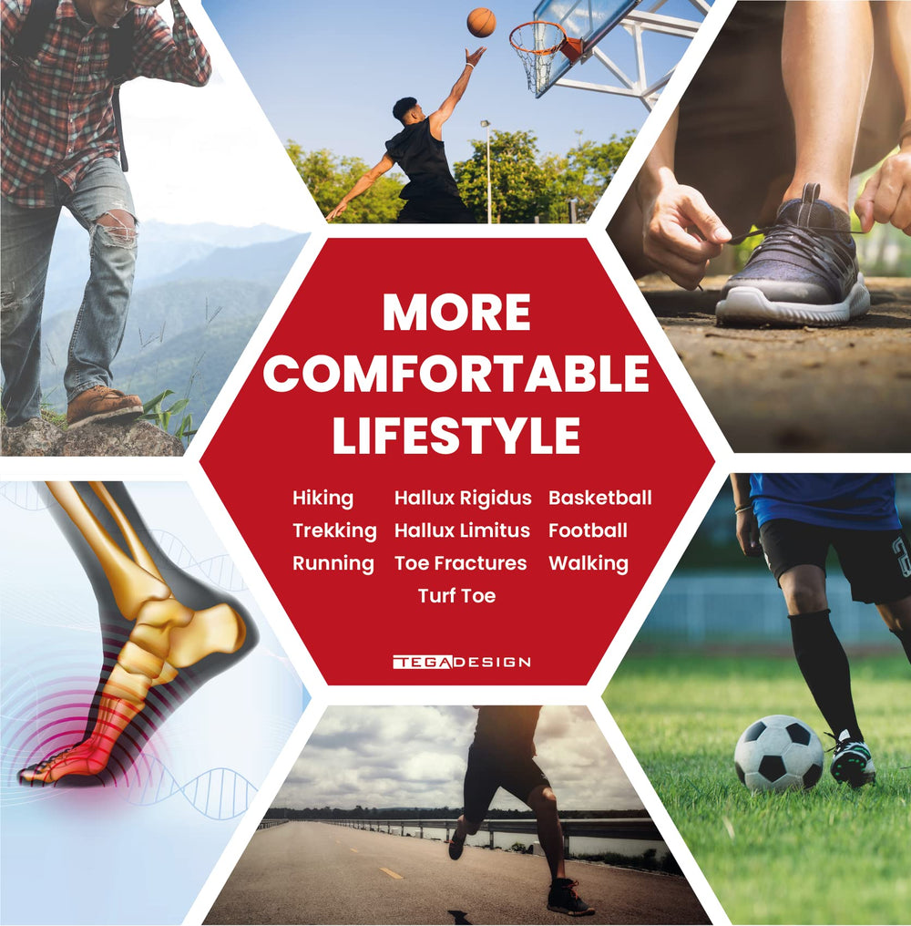 TEGA carbon fiber insole side profile demonstrates ultra-thin rigidity