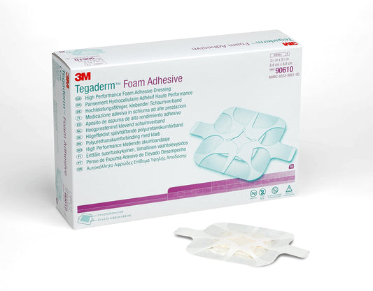 Tegaderm Foam Dressing 90610 demonstrates secure application for difficult wounds
